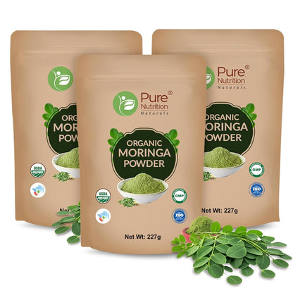 Organic Moringa Powder - 227g | 100% Pure and Natural | Supports Energy, Immunity, and Overall Wellness