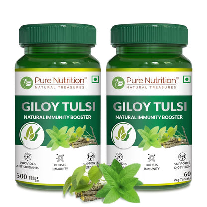 Giloy Tulsi Ghan Vati – Ayurvedic Supplement – 60 Tablets