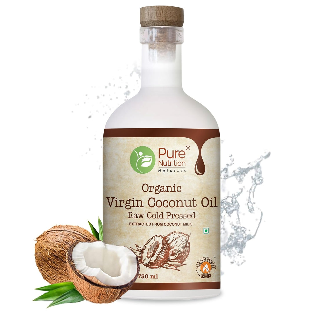 Virgin Coconut Oil - 750ml Glass Bottle | 100% Pure, Unrefined Cooking Oil | Supports Hair Growth, Reduces Hair Fall, Nourishes Skin, and Ideal for Baby Massage