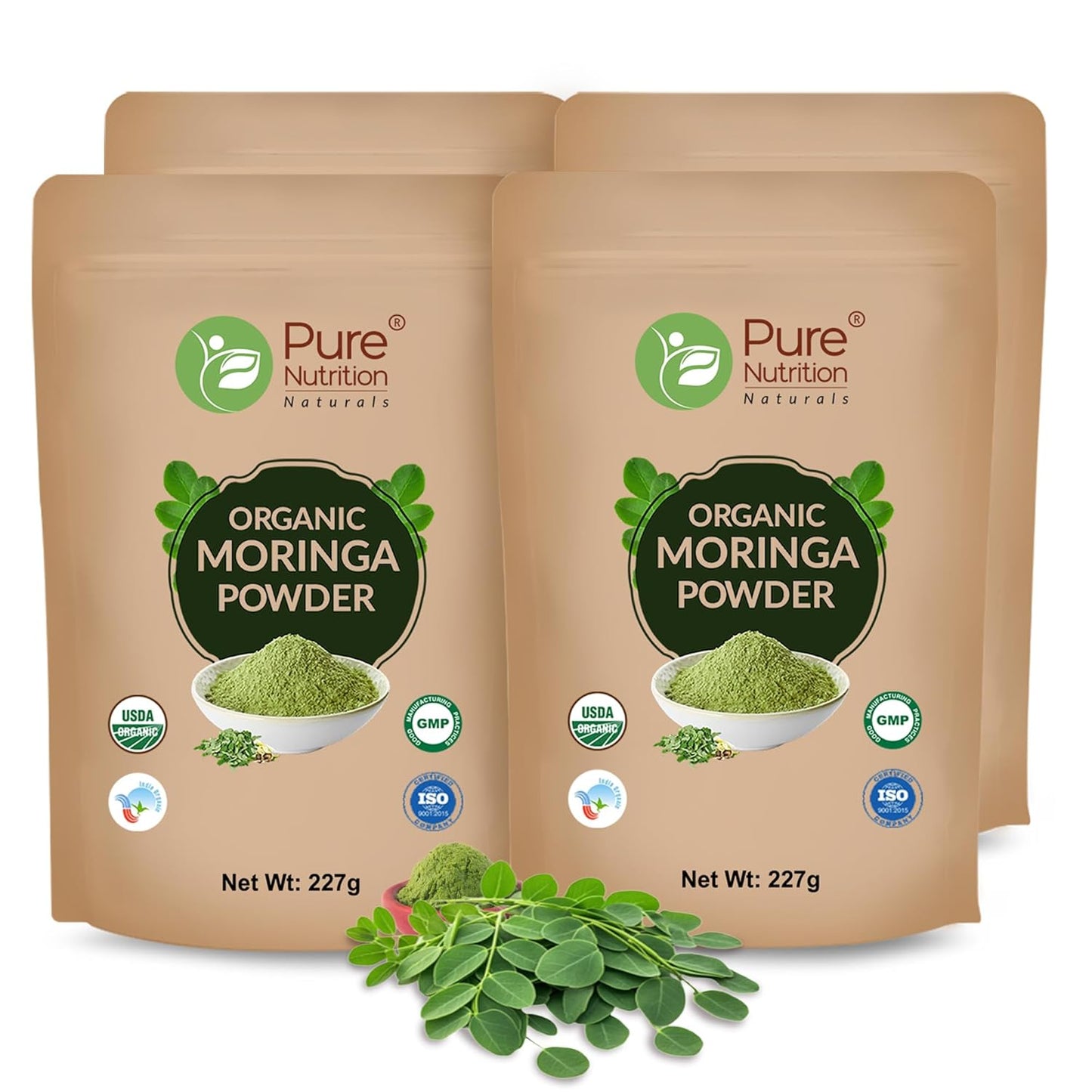 Organic Moringa Powder - 227g | 100% Pure and Natural | Supports Energy, Immunity, and Overall Wellness