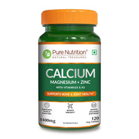 Calcium Magnesium Zinc with Vitamin D3 & K2 – Bone & Muscle Support | 60 Tabs | 120 Tabs
