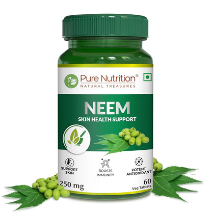 Neem Extract Tablet - 60 Vegetarian Tablets | Supports Healthy Skin and Boosts Immunity