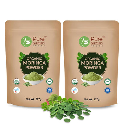 Organic Moringa Powder - 227g | 100% Pure and Natural | Supports Energy, Immunity, and Overall Wellness