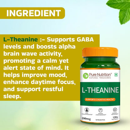 L-Theanine 200mg | Amino Acid Supplement | Cognitive & Relaxation Support