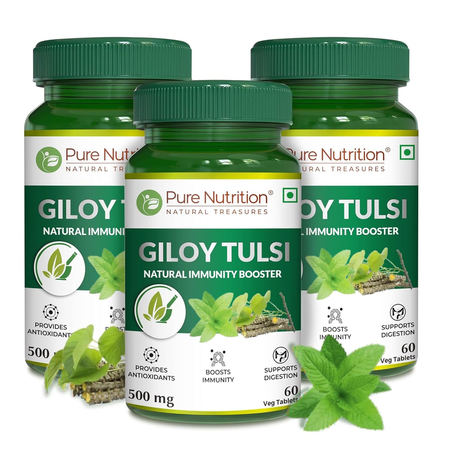 Giloy Tulsi Ghan Vati – Ayurvedic Supplement – 60 Tablets