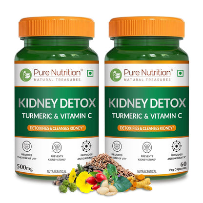 Kidney Wellness Supplement with Turmeric & Vitamin C | Supports Detox