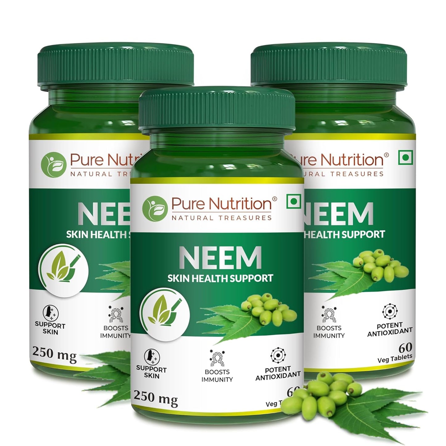 Neem Extract Tablet - 60 Vegetarian Tablets | Supports Healthy Skin and Boosts Immunity