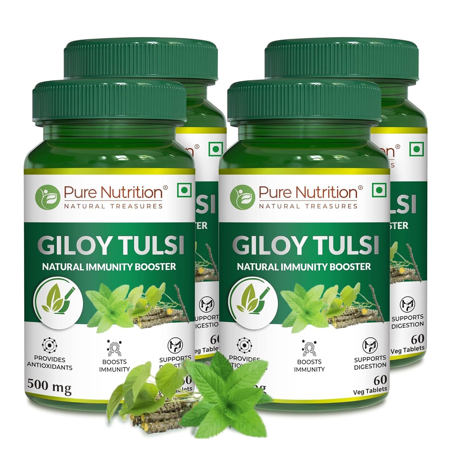 Giloy Tulsi Ghan Vati – Ayurvedic Supplement – 60 Tablets