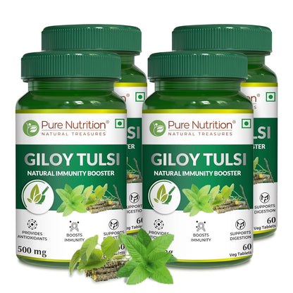 Giloy Tulsi Ghan Vati – Ayurvedic Supplement – 60 Tablets