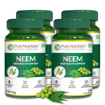 Neem Extract Tablet - 60 Vegetarian Tablets | Supports Healthy Skin and Boosts Immunity