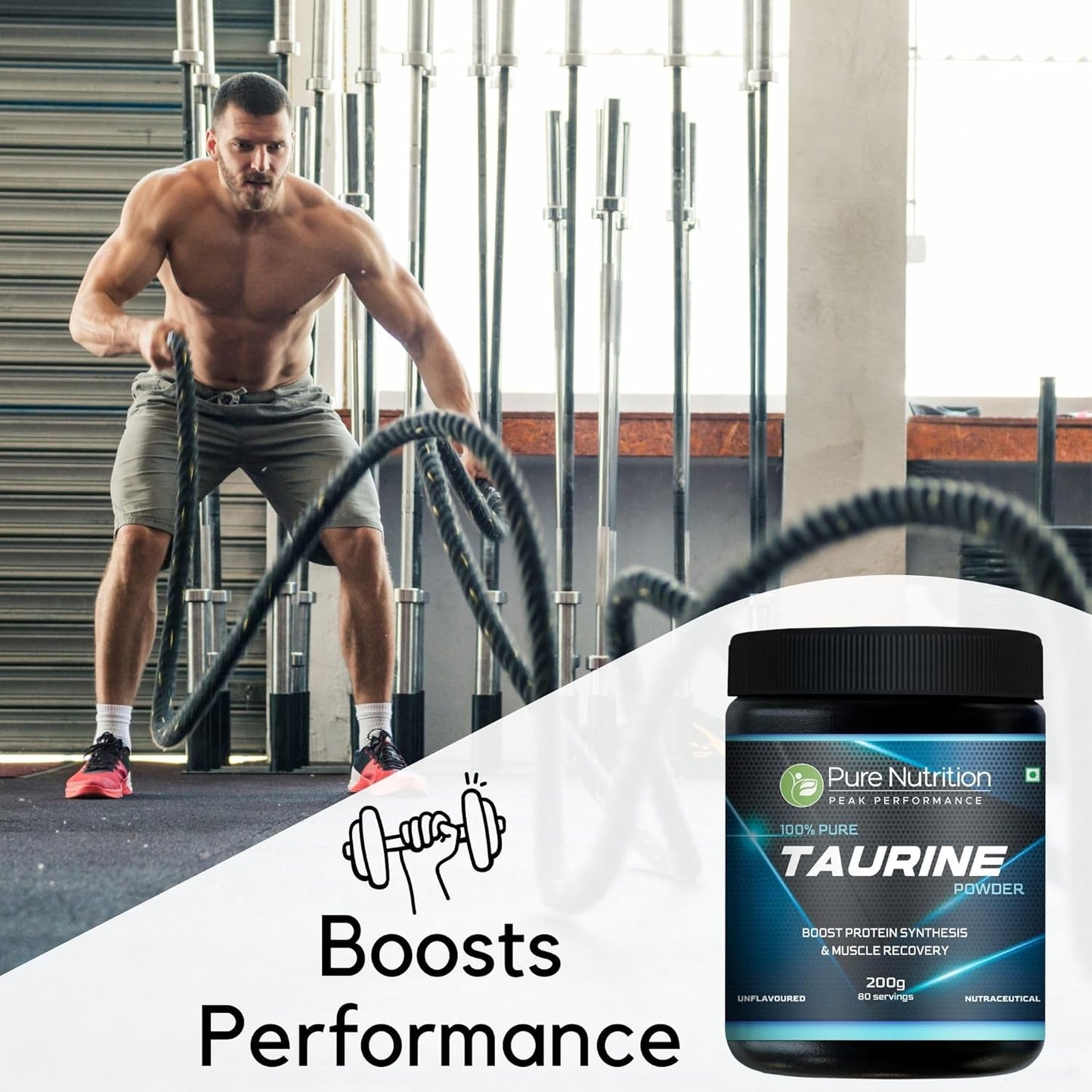 L-Taurine Powder - 200g | Amino Acid Supplement for Muscle Support and Hydration