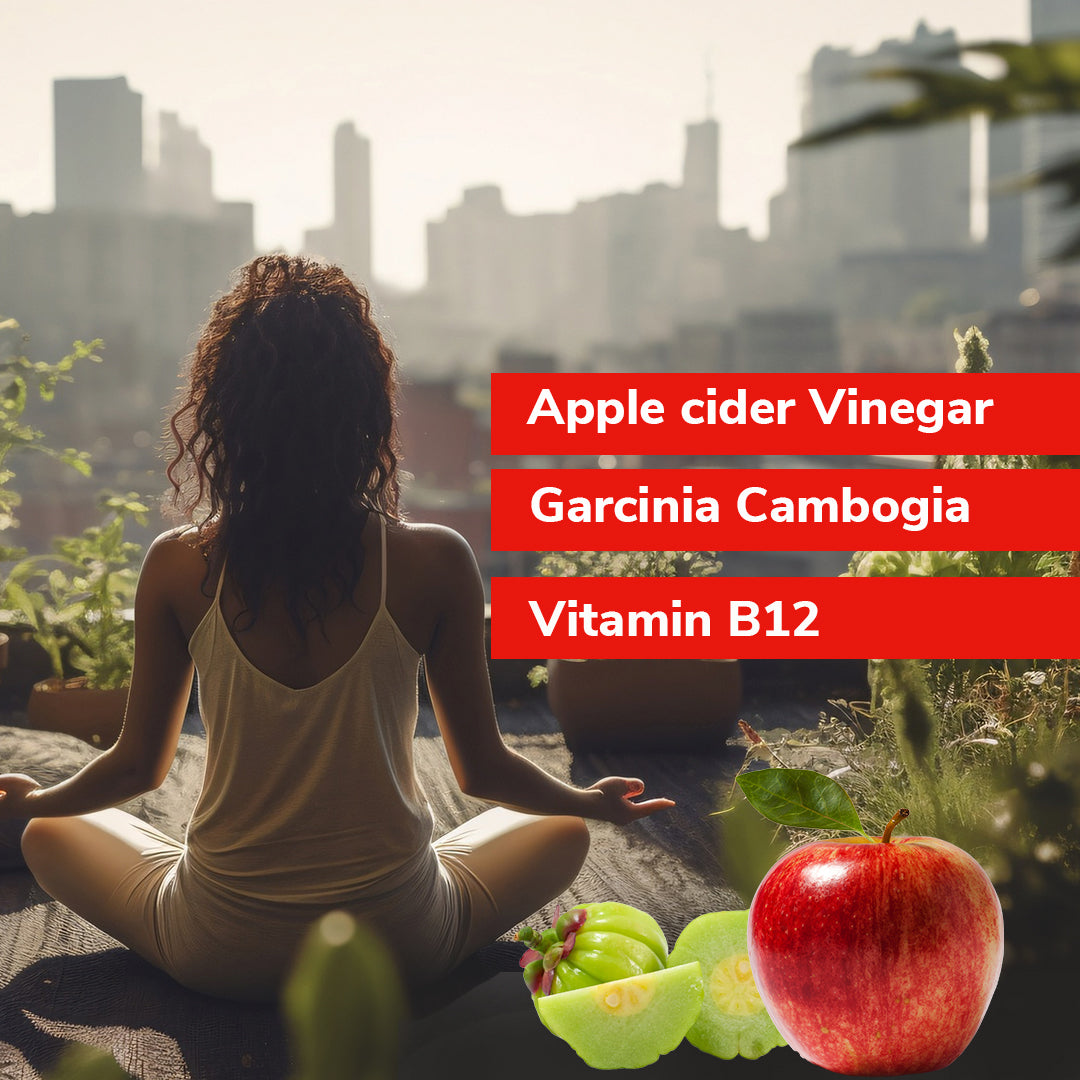Apple Cider Vinegar 500mg with Vitamin B12 & B6 for Metabolism & Weight Management - 15 Effervescent Tablets