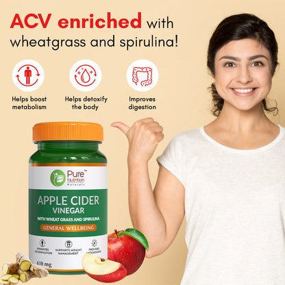 Weight Management & Wellness Combo | Apple Cider Vinegar, L-Arginine, and Garcinia Cambogia | 60x3 Veg Capsules