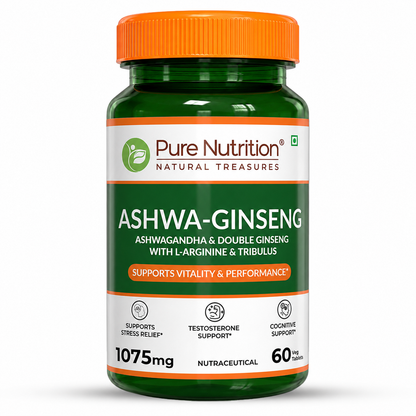 Ashwaginseng 60 Tabs  Energy & Improves Stamina with Ashwagandha, Ginseng & Herbal Extracts