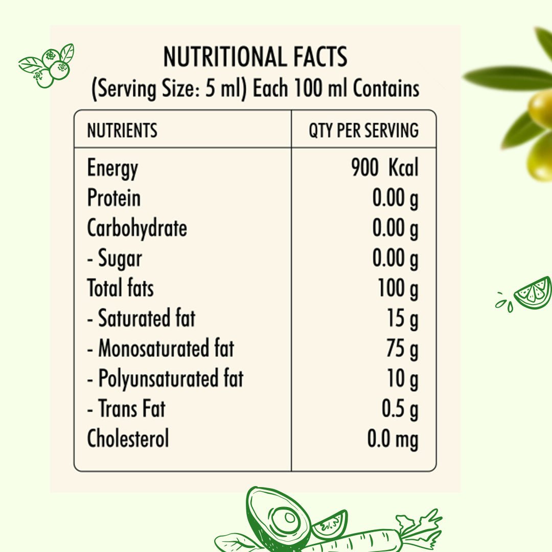 Pure Nutrition Extra Virgin Olive Oil, 500ml