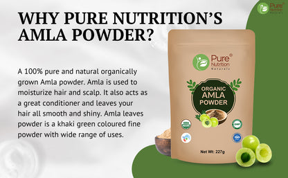 Organic Amla Powder - 227g | Supports Immunity, Digestion, and Hair Health