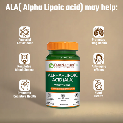 Alpha Lipoic Acid Capsules 305 mg | Supports Antioxidant
