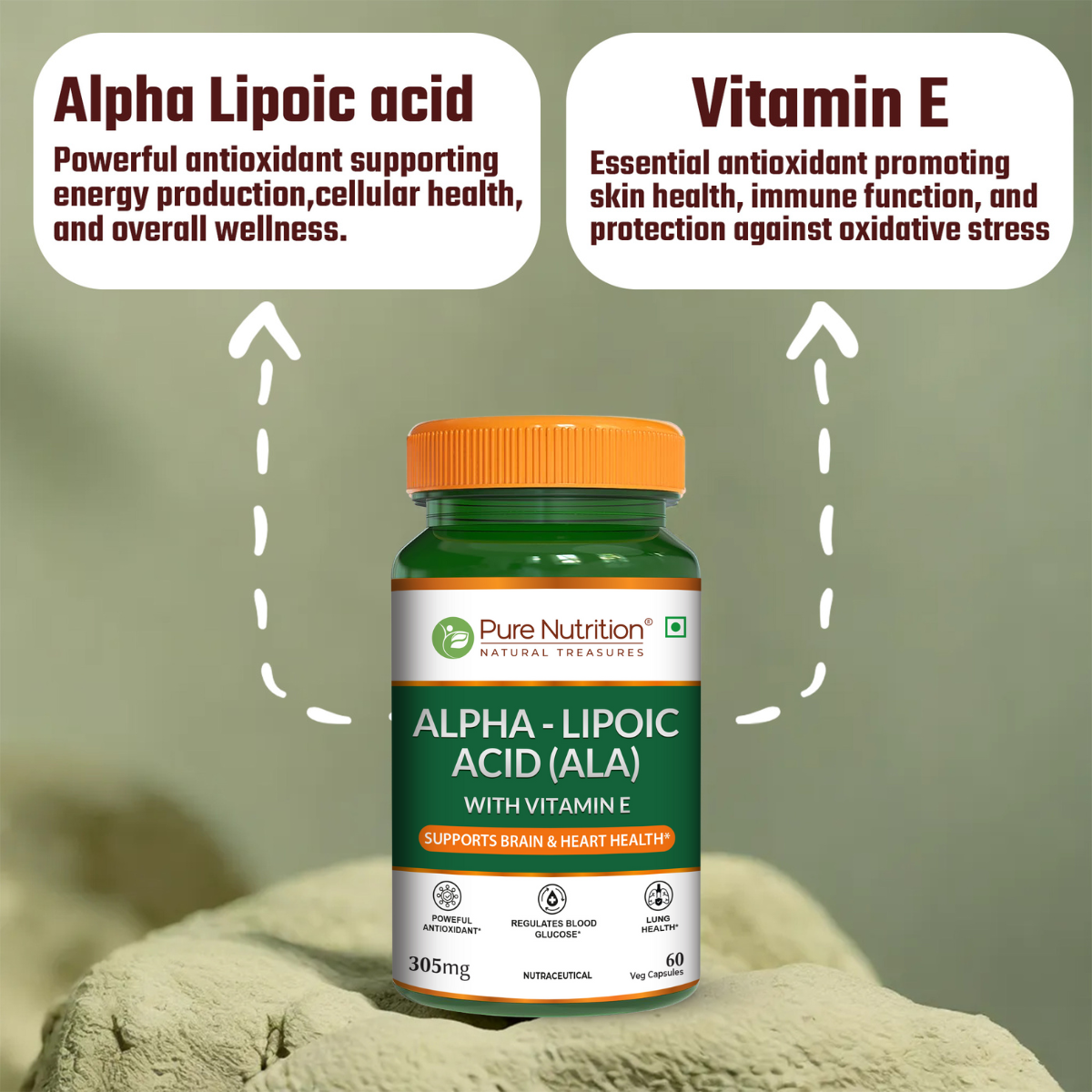 Alpha Lipoic Acid Capsules 305 mg | Supports Antioxidant