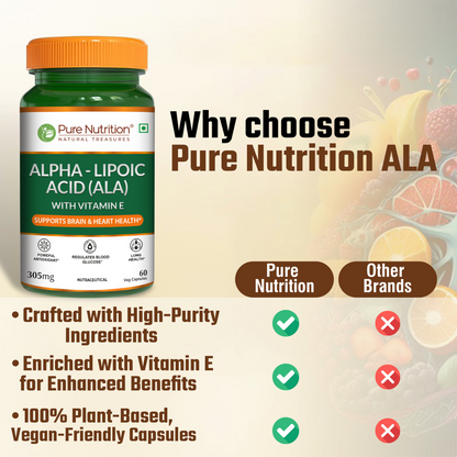 Alpha Lipoic Acid Capsules 305 mg | Supports Antioxidant