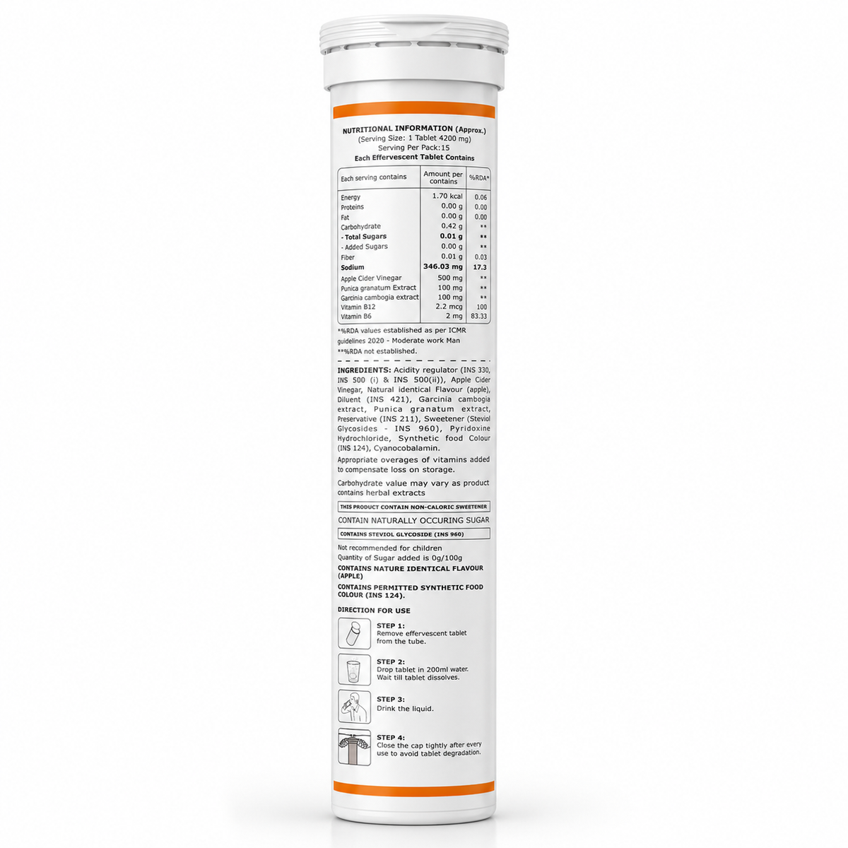 ACV Effervescent Tablet Weight Management & Gut Health | Apple Cider Vinegar