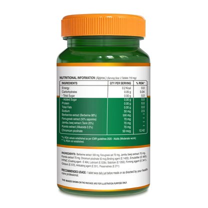 Berberine 98% - 60 Vegetarian Tablets | Herbal Supplement with Natural Extracts for Daily Wellness