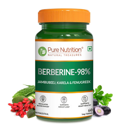 Berberine 98% – 60 Vegetarian Tablets | Herbal Supplement