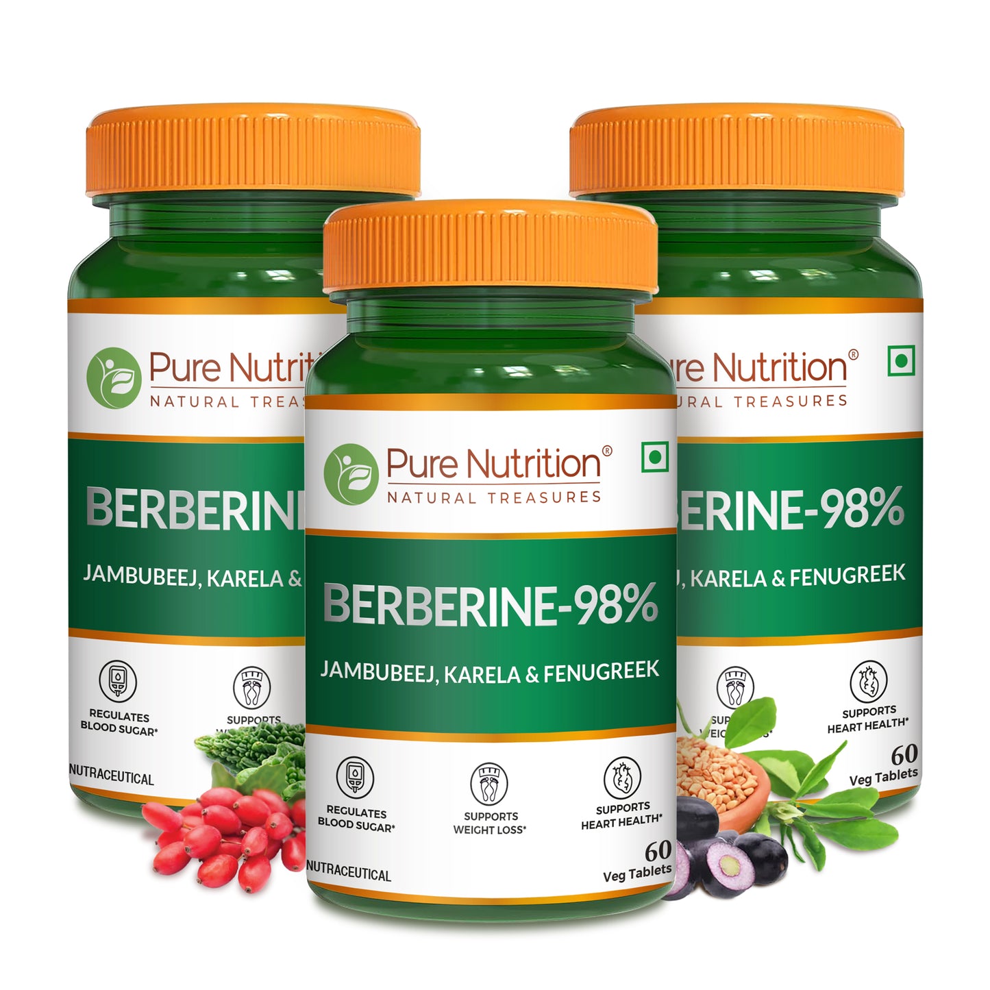 Berberine 98% – 60 Vegetarian Tablets