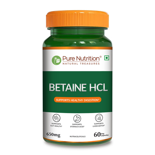 Pure Nutrition Betaine HCl 650 mg – Digestive Wellness Supplement