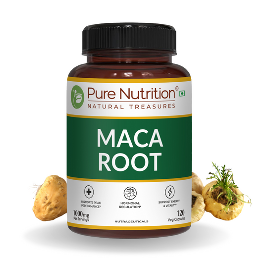 Maca Root Supplement - 120 Veg Capsules | Supports Energy, Stamina, and Hormonal Balance