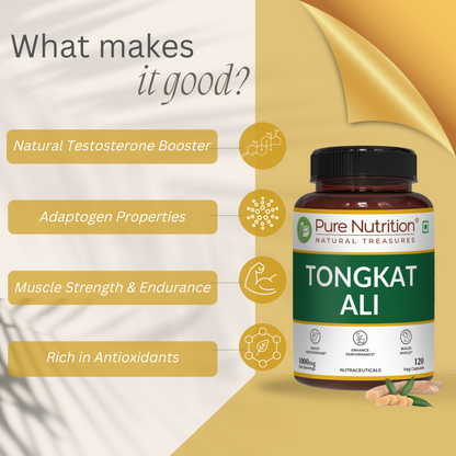 Tongkat Ali Supplement - 120 Veg Capsules | Supports Vitality, Stamina & Overall Wellness