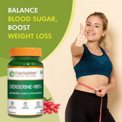 Berberine 98% – 60 Vegetarian Tablets | Herbal Supplement