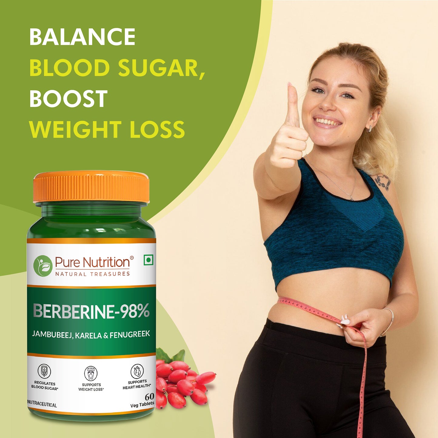 Berberine 98% – 60 Vegetarian Tablets