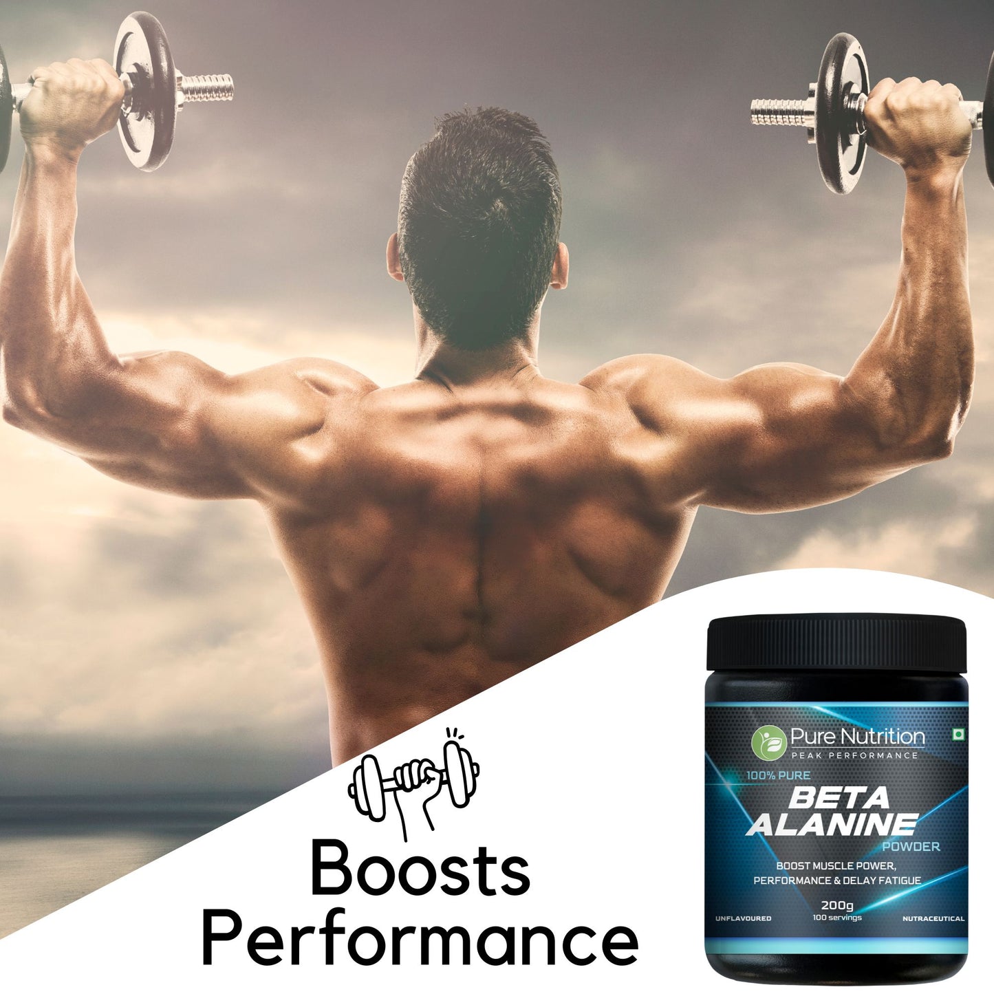 Pure Beta Alanine Powder – 200g Unflavored