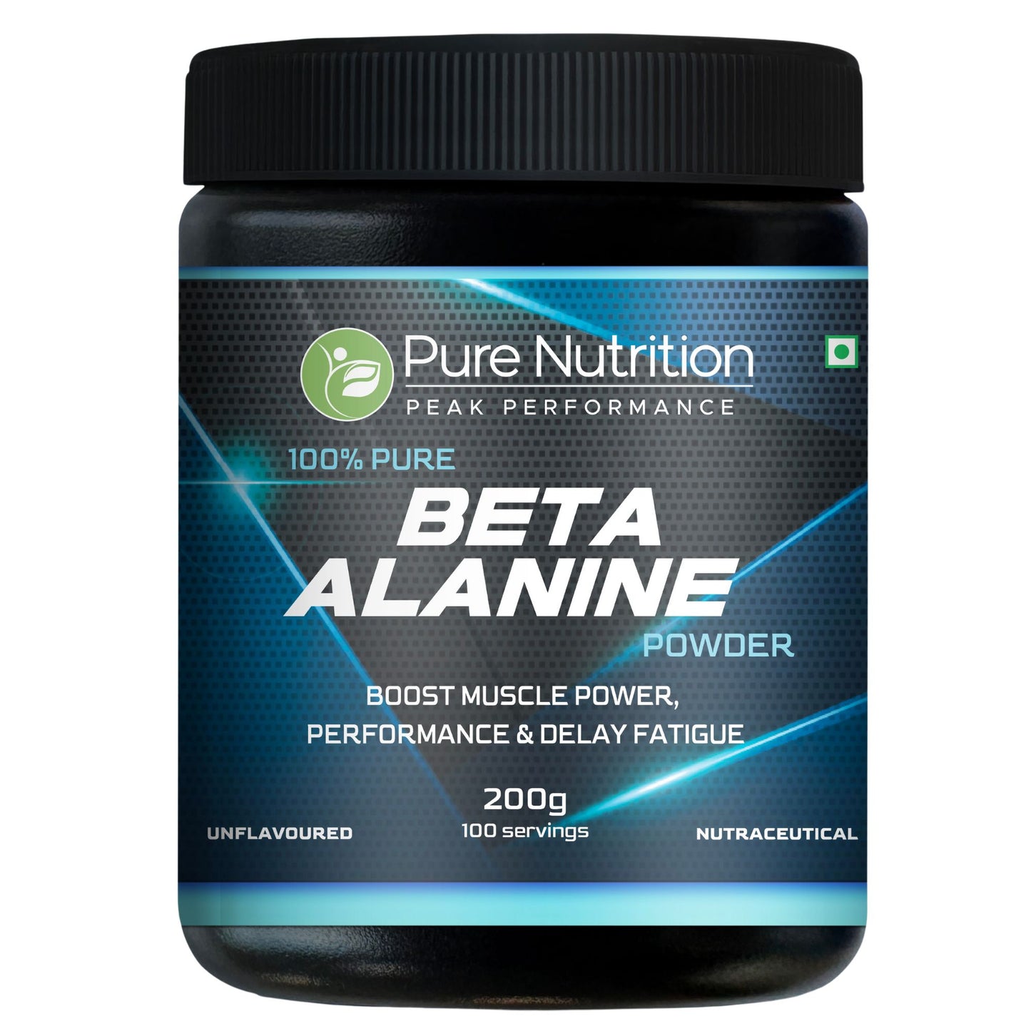 100% Pure Beta Alanine Powder (200g), Unflavored | Pre Workout Supplement Amino Acid | Boost Muscle Power & Improve Performance