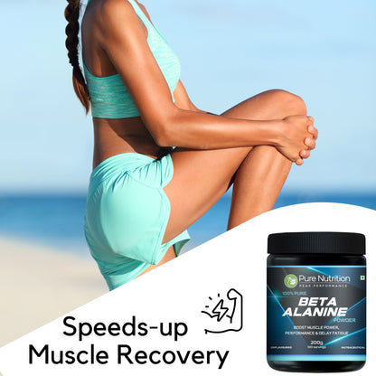 Pure Beta Alanine Powder – 200g Unflavored | Pre-Workout Supplement for Muscle Power