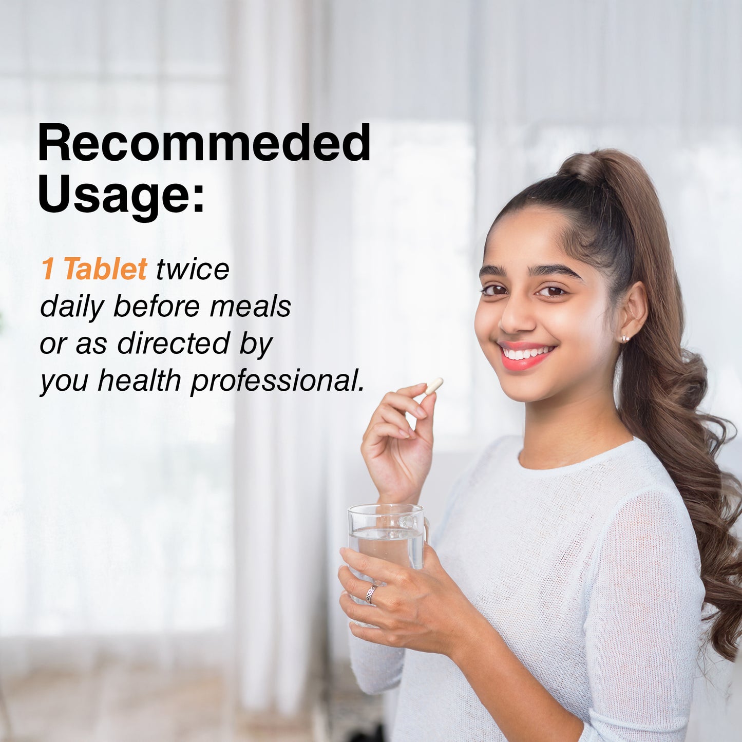 Biotin Tablet with Sesbania Extract – Vegetarian Tablets for Hair & Skin Support