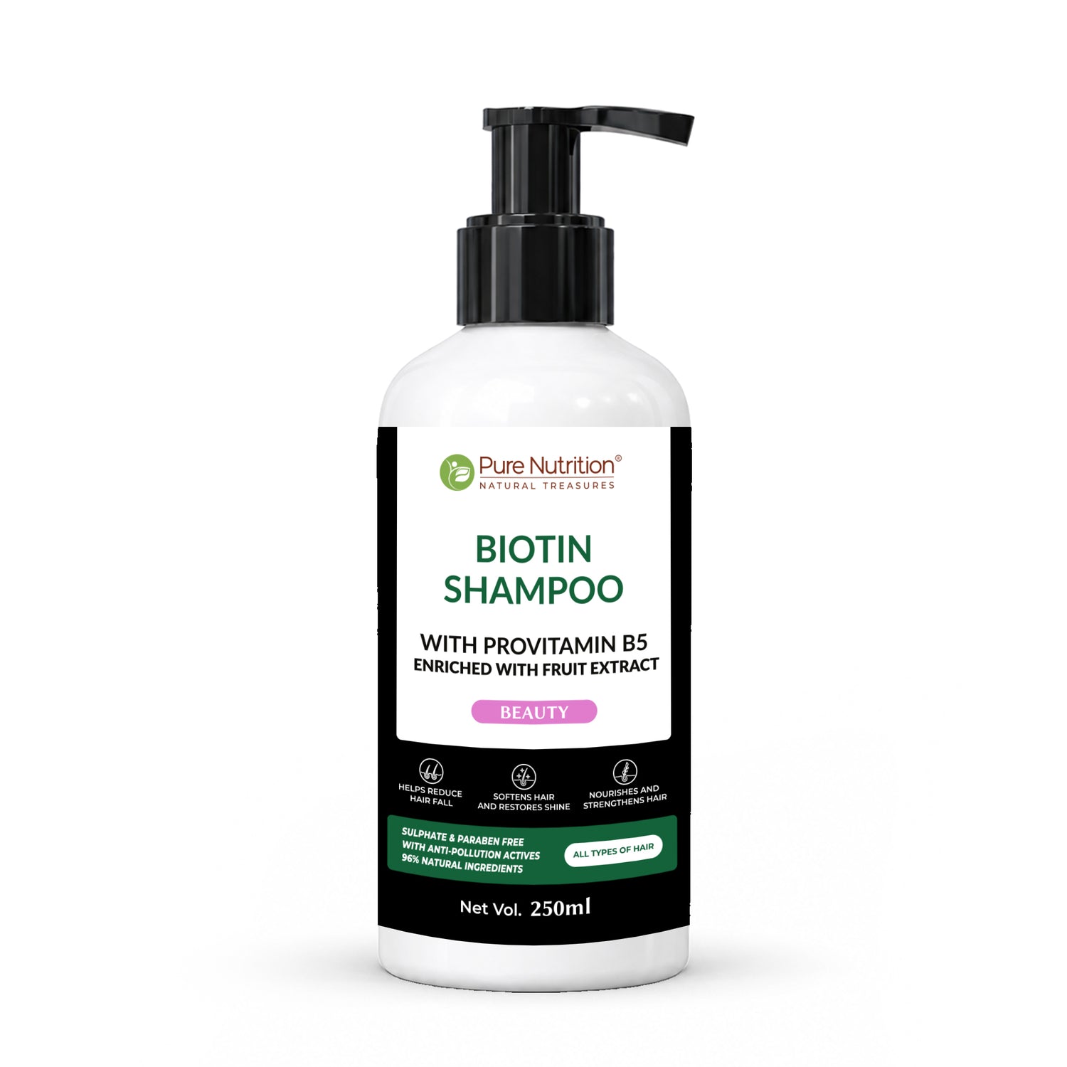Biotin Shampoo with Provitamin B5 – Strengthens Hair & Promotes Growth | 250ml