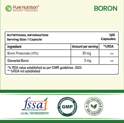 Boron 3mg (Chelated Form)