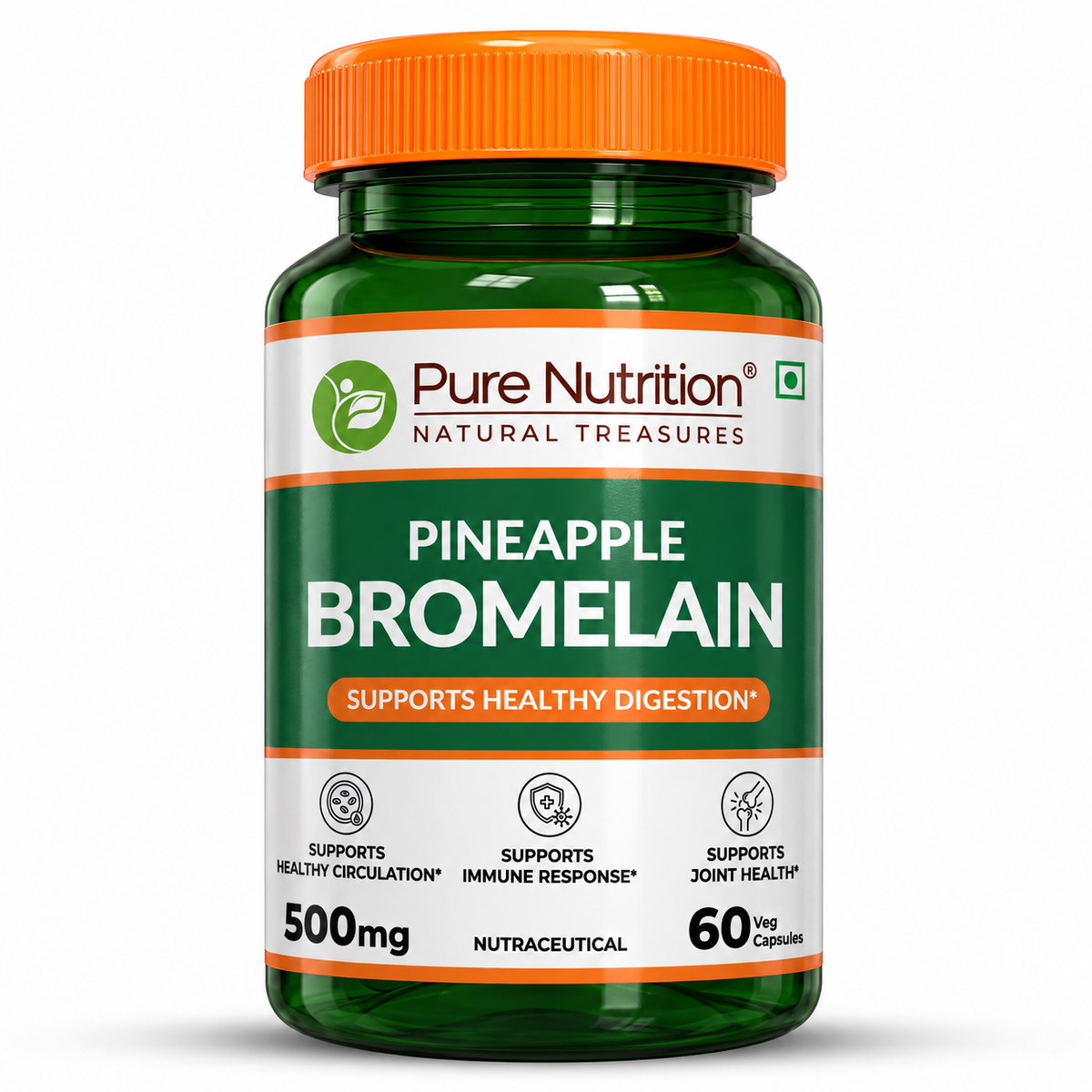 Pineapple Bromelain 500 mg | 60 Veg Capsules