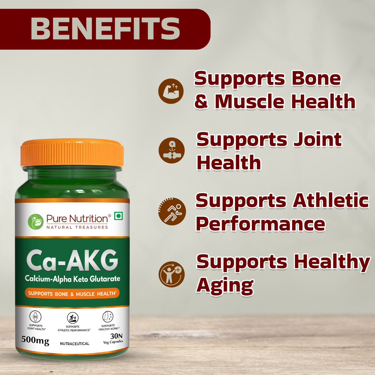 Ca-AKG – Calcium Alpha-Ketoglutarate 500 mg