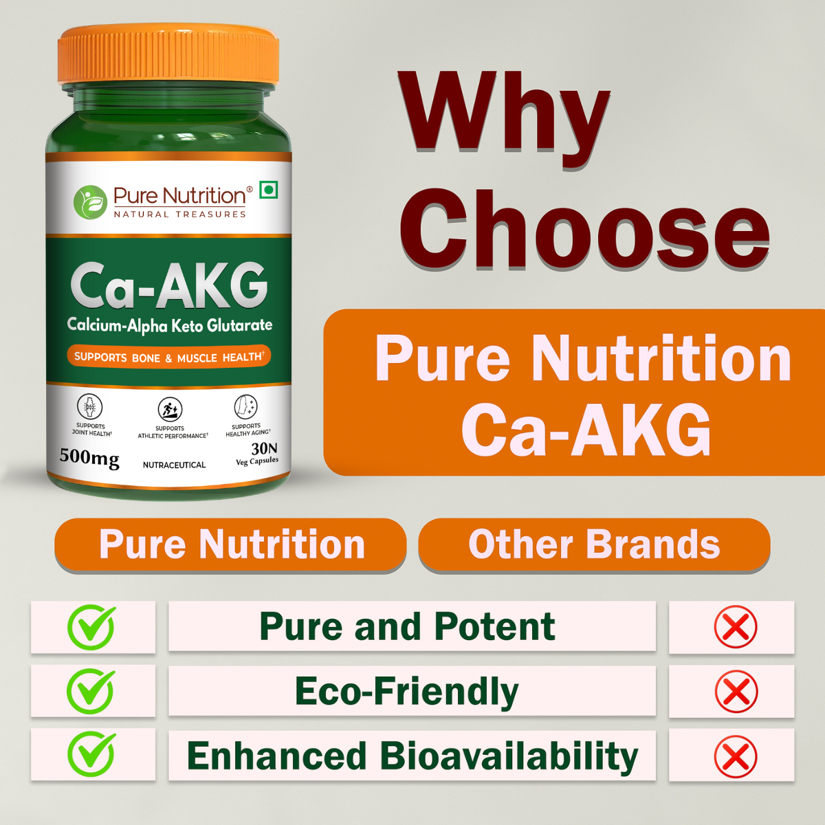 Ca-AKG – Calcium Alpha-Ketoglutarate 500 mg