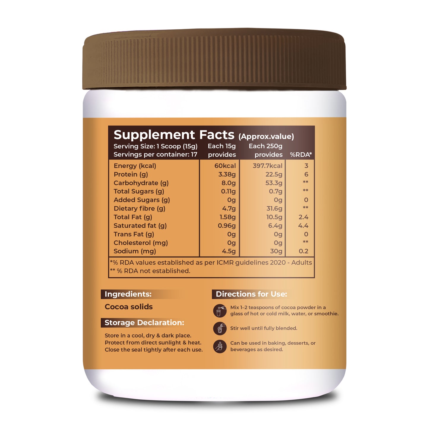 Pure Nutrition Cocoa Powder 