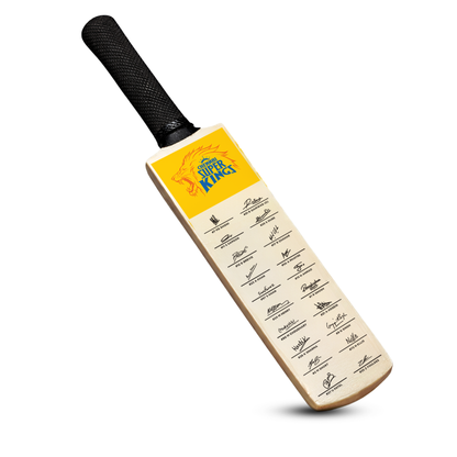 Limited Edition CSK Signed Cricket Bat