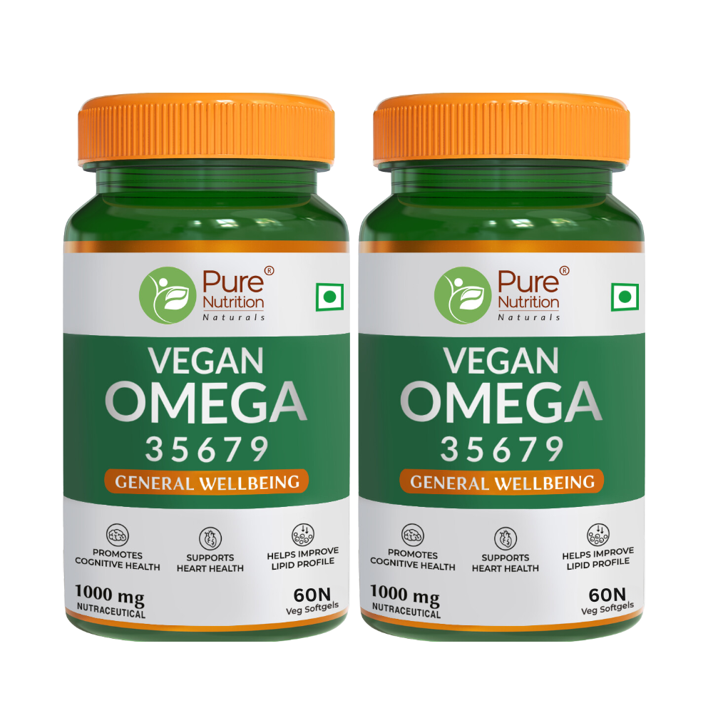 Omega 3-5-6-7-9 (1000mg) with Seabuckthorn Oil & Flaxseed Oil - 60 Veg Softgels