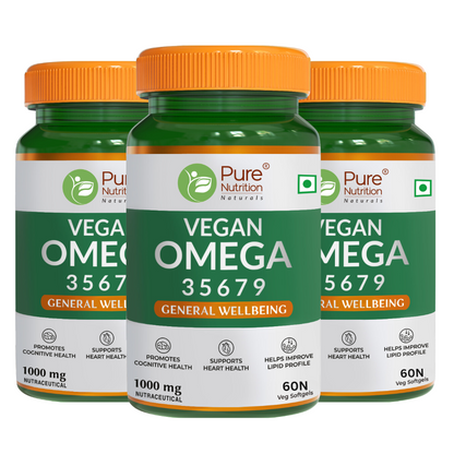 Omega 3-5-6-7-9 (1000mg) with Seabuckthorn Oil & Flaxseed Oil - 60 Veg Softgels