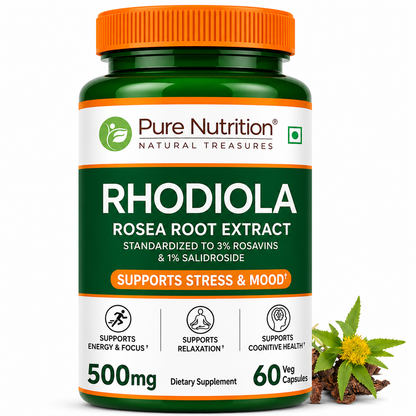 Rhodiola Rosea Root Extract – 500mg | 3% Rosavins | Stress & Energy Support
