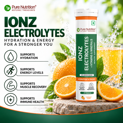 IONZ Electrolytes + Vitamins & Minerals  Moroccan Orange Effervescent