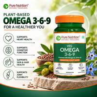Veg Omega 3-6-9 Capsules  120 Count | Flaxseed & Sea Buckthorn