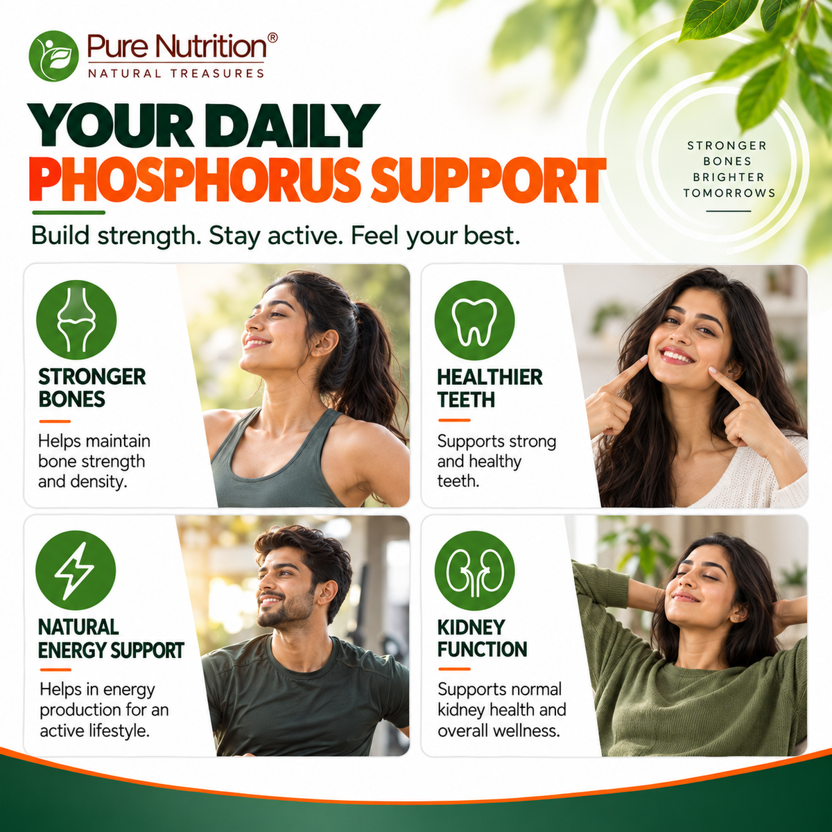 Phosphorus 600mg Veg Capsules  Bone, Energy Metabolism & Wellness | 120 Capsules