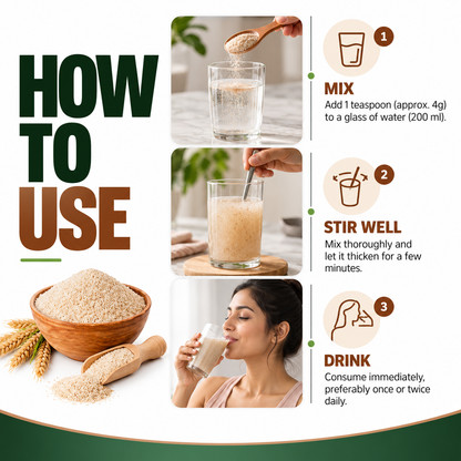 Psyllium Husk (Isabgol) Powder  Natural Dietary Fiber for Digestive Health